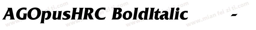 AGOpusHRC BoldItalic 语言英文字体转换